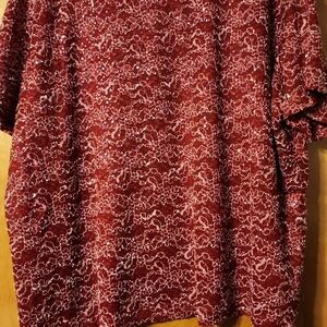 Alfred Dunner Burgundy Lace Blouse